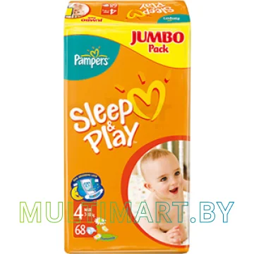 Подгузники Pampers Sleep&Play 4 Maxi Jumbo Pack (68 шт)
